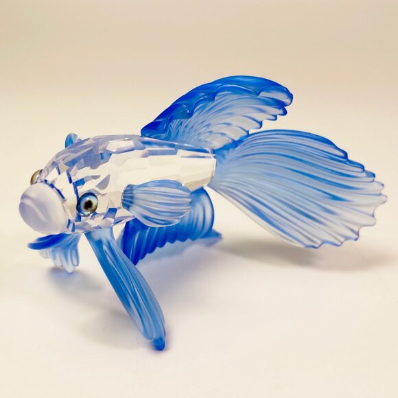 Swarovski VTG Blue Beta Siamese Fighting Fish Crystal #A7644 Figurine Retired - Picture 6 of 8